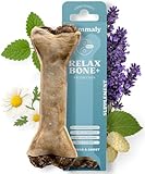 5-in-1 Entspannungs-Kauknochen - Relax Bone+ 1x Kauartikel (12cm) von mammaly - Kaustange aus Rinderhaut mit Kamille & Lavendel u. v. m. zur Beruhigung - Kauspielzeug / -Knochen als Beruhigungsmittel