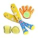 BESPORTBLE 1 Set Enfants Baseball Kit Bat Crochet Et Boucle 4 Pcs Abs Gant 2 Pcs Baseball T Ball Set Jouets Bat Jouets Enfants Pratique en Plein Air