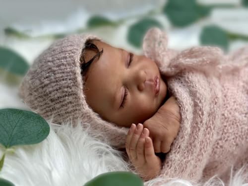 Zero pam Reborn Baby Dolls Black Girl 48 Cm Realistic Baby Doll Lifelike Newborn Babies Soft Body Real Looking Reborn Dolls That Look Real Sleeping Baby - Image 3