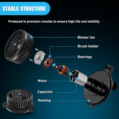 Image of Nilight HVAC Heater Blower Motor Fan Fit for Toyota Corolla Matrix 2003 2004 2005 2006 2007 2008, Replaces 8710302370 700057 TO3126102 87103-02070 8710302050 615-50187