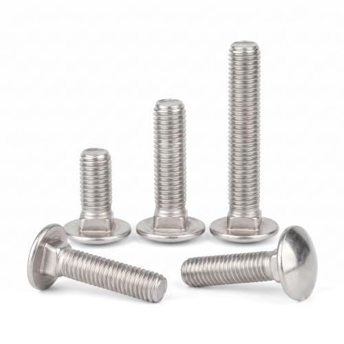 Image of By inchVP INDUSTRIES inch (Pcs-15) 1 /4 inchx3 /4 inch inch Carriage Bolts Round Head Square Neck, High Strength Steel Fasteners for Furniture, Door Fittings, Wood Board Joining, Cabinets, Cupboards, Chairs & Beds