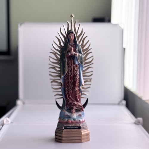 Estatua Virgen de Guadalupe de Resina 12 pulg miniatura 3