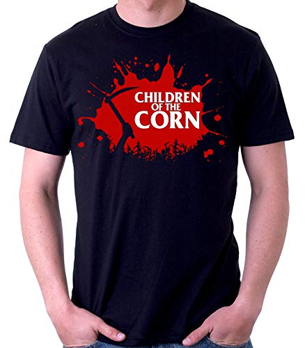 Desconocido 35mm - Camiseta Hombre Children of The Corn - Los Chicos del Maiz - Terror -Negro -...