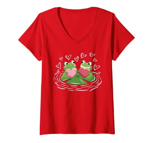 Mujer Traje a juego para el día de San Valentín para niño y niña Camiseta Cuello V