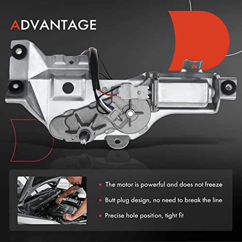 Image of A-Premium Rear Windshield Wiper Motor Compatible with Subaru & Saab | for Subaru Impreza 2005-2007, Saab 9-2X 2005-2006, 4-Pin
