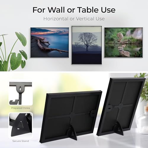 Mantello Essentials 8.5 By 11 Picture Frame 6 Pack 8.5 X 11 Frame Front Loading Picture Frames 8.5 X 11 Pictures Documents Certificates Diplomas thumb #6