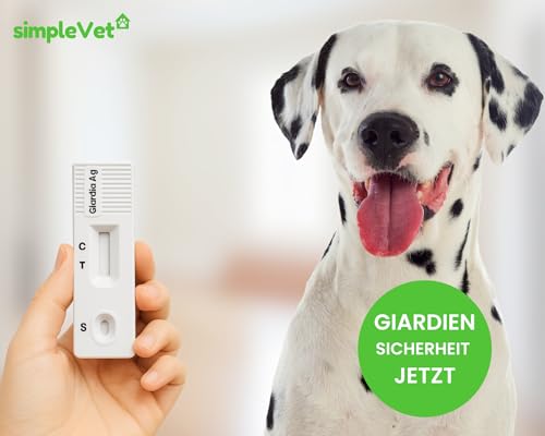 simple Vet Giardien Schnelltest Hund - 2 Tests - Katze Wurmtest Hund Giardien Test Durchfall Hund & Katze, Erste Hilfe Set Hund