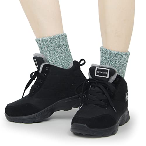 BomKinta Boot Socks for Women Winter Solid Thick Warm Socks Cozy Crew Socks Christmas Gift