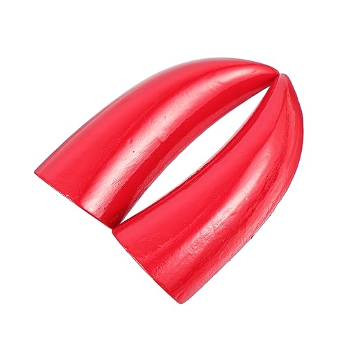 BRIGHTFUFU 4 Pcs Sacred Gua Cup Divination Tool Holy Wine Crescent-shape Divination Cup Chinese Dowsing Tool Divination Supplies Cups Ritual Smudging Chinoiserie Decor The Red Sandalwood