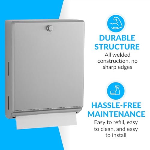 Bobrick 2620 Surface Mounted Paper Towel Dispenser - Stainless Steel Commercial Bathroom Towel Dispenser thumb #2