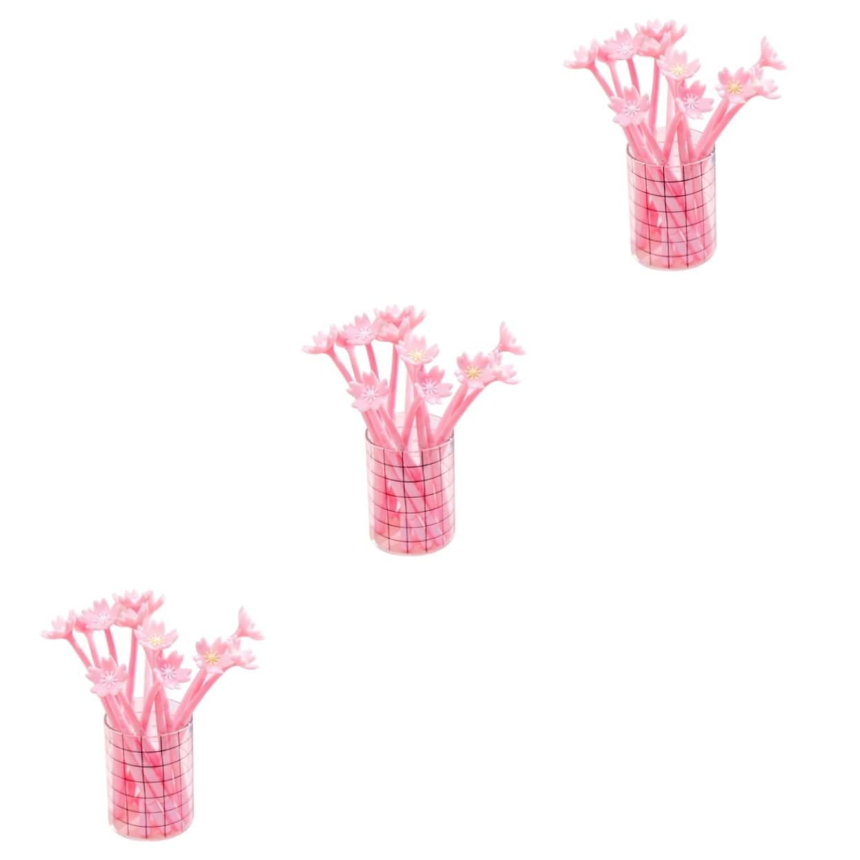 30pièces Stylo Gel Aesthetic Avec Motif Fleur Pour Étudiants Stylo De Signature Créatif Et Adorable Rose Pour Écriture Et Tests