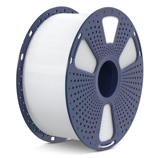 SUNLU Large Spool 2.7KG ASA Filament, UV/Rain/Heat Resistant Tough 3D Printer Filament 1.75mm, Great for Printing Outdoor Functional Mechanical Parts, Big Roll ASA Filament. (ASA White)