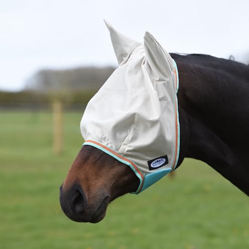 Masque en maille WeatherBeeta ComFiTec Essential Beige/Turquoise S Pony