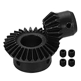 QUARKZMAN 2 Stück Kegelradsatz 15 Modul 12 (15Z/30Z) Gehärteter Stahl Geradkegelrad 90 Grad Lenkmotorgetriebe (6/17mm Bohrung)