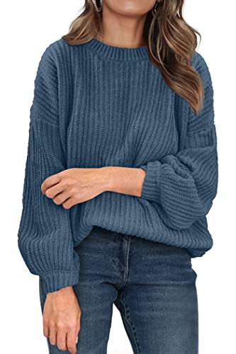 PRETTYGARDEN Fall Sweaters for Women 2025 Fashion Long Sleeve Casual Ribbed Knit Winter Clothes Pullover Jumper Tops