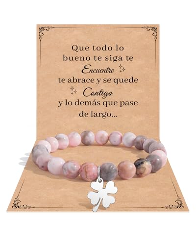 CheersLife Regalo Niña 7 8 9 10 11 12 13 Años, Regalos Originales para Mujer, Pulsera Mujer - Pulsera Niña Suerte Regalos Cumpleaños Navidad Día de San Valentín Graduación Hijas Amigas Hermanas Novia