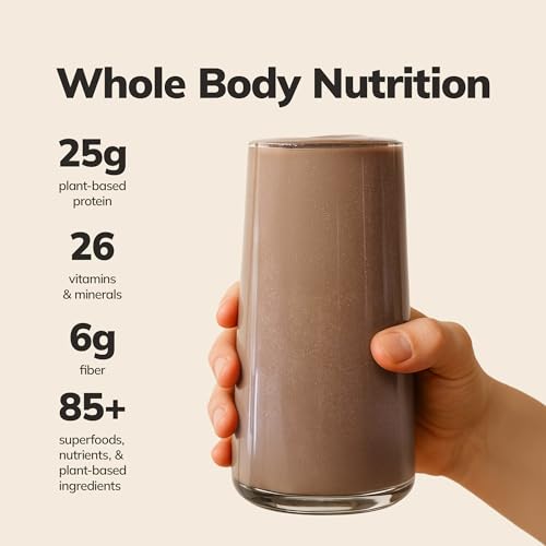 Image of Ka'Chava Whole Body Meal Shake Chocolate Mint 2 lb - Vegan Protein Powder with 85+ Superfoods & Greens - Plant-Based Meal Replacement with Probiotics & Digestive Enzymes - Gluten & Dairy Free