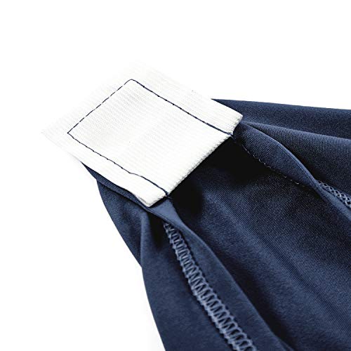 Image of Peomeise 2PCS 6FT Spandex Table Cover Rectangular Stretch Spandex Tablecloth (Navy,6FT)