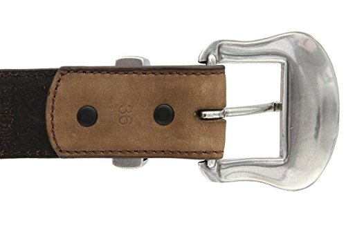 Cowboy Cowgirl Western Indian Coin/Star Conchos Crazy Horse Scalloped Genuine Leather Belt 1-1/2"(38mm) Wide4