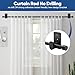 SIMEWIN Curtain Rods No Drilling for Windows 30 to 45 Inches,5/8 Inch Diameter No Drill Small Curtain Rod Set with 3M Adhesive Brackets, Black