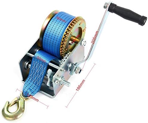 FreeTec 1130Kgs (2500Lbs) Manual Hand Winch Cable 10m for Boat Trailer Caravan Marine