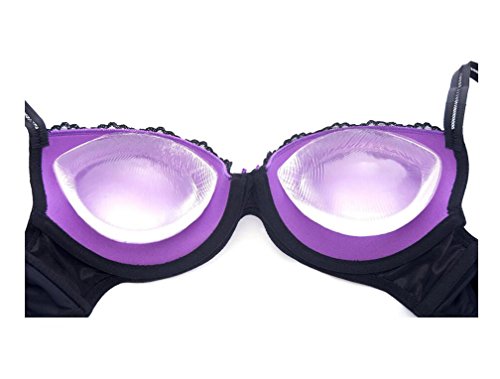 Upstore 1 Pair Clear Women Gel Bra Insert Push-Up Enhancer Breast Molding Pads For Swimsuit And Bikini #TOP6