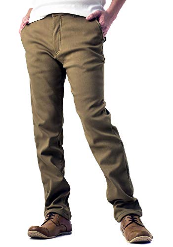 (フラグオンクルー) FLAG ON CREW 暖かいパンツ メンズ ストレッチ 防寒パンツ 裏フリース起毛 保温2層生地 厚手 / A9L / M スリム・ディープベージュ