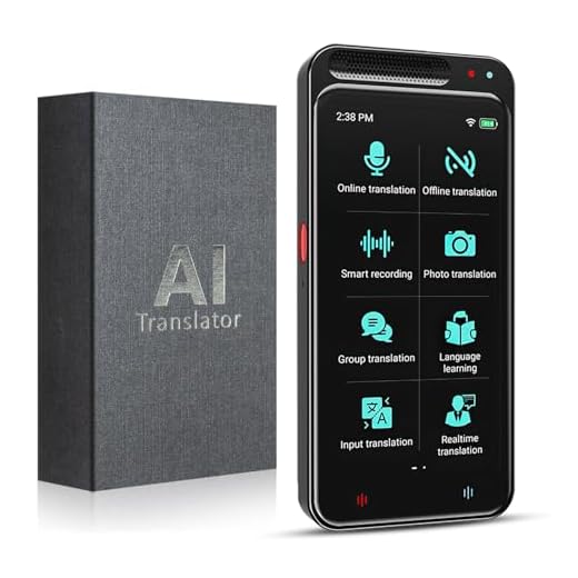 Traduttore con uscita vocale, traduttore AI touchscreen da 2,4 pollici, traduzione bidirezionale in tempo reale di 138 lingue, traduzione offline&registrazione&foto per l'apprendimento di viaggi d'aff