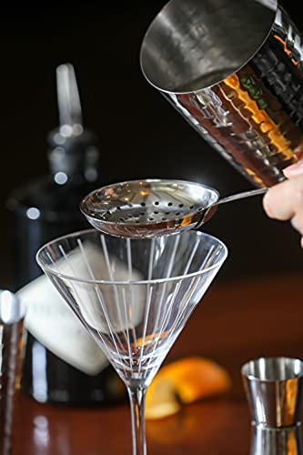 Image of Barcraft 8-Piece Silver Cocktail Shaker Set | Premium Gift Box with Jigger, Ice Tongs, Spoon, Bottle Opener, Pourers | Stainless Steel Cocktail Set for Home Bartenders by thinKitchen