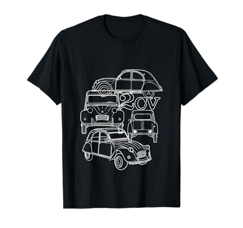 Citroën 2CV Montage Angle Blanc T-Shirt