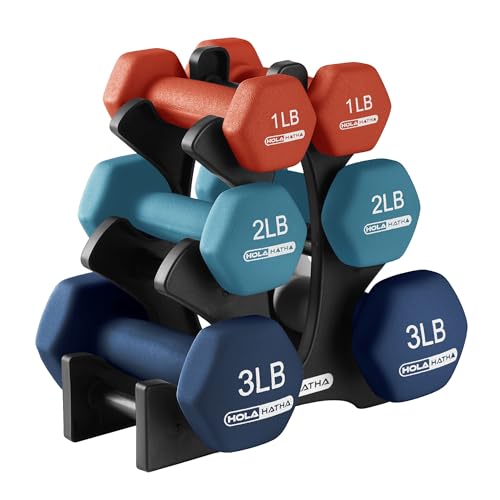 HolaHatha 1-3 Lb Light Dumbbell Set