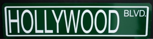 Cartel de metal street HOLLYWOOD BLVD 6X24 ACTOR ACTRIZ ESTUDIO TEATRO CALIFORNIA WARNER BROTHERS SUNSET MELROSE UNIVERSAL STUDIO PARED ART REGALO