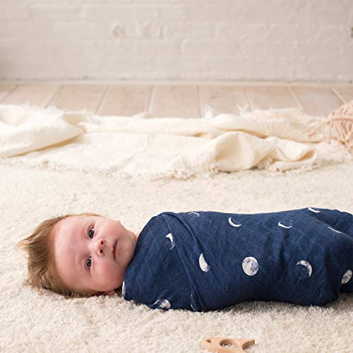 Image of aden + anais Silky Soft Swaddle Blanket, Ideal Newborn & Infant Swaddling Set, 3 Pack, Stargaze