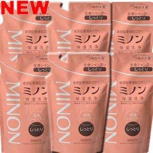 Minon (6 pieces) medicated whole body shampoo Moist type Refill 380mlx6 pieces (4987107615930)