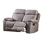 Mecanismo metalico de relax. Sofá 2 plazas con 2 Asientos Relax eléctricos Modelo Haiti en Color Gris