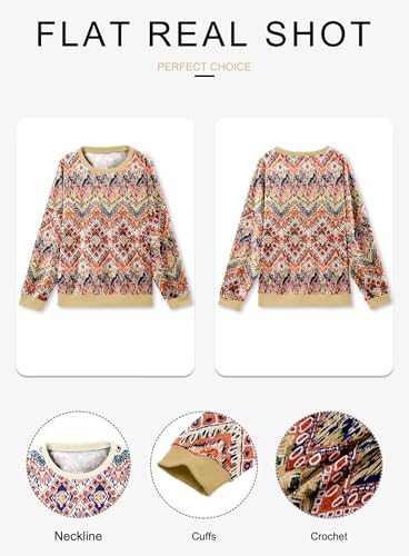 KISSMODA Women's Casual Long Sleeve Sweatshirt Color Block/Solid Crewneck Corduroy Pullover Cute Tops
