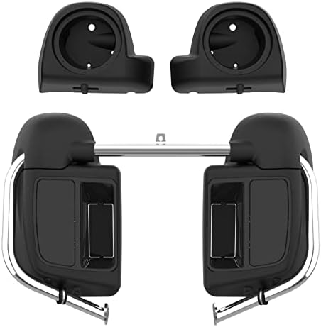 Moto Onfire Lower Vented Fairings, Denim/Matte Black, 6.5 inch Speaker Pods Fit for Harley Touring, Street Glide, Road King, Road Glide, 2014 2015 2016 2017 2018 2019 2020