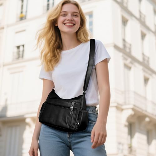 Crossbody Purses for Women PU Leather Shoulder Handbags Lightweight Waterproof Travel Bag Ladies Pocketbooks2