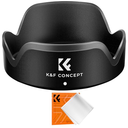K&F Concept Lens Hood for Canon EF-M 15-45mm f/3.5-6.3 is STM & RF-S 18-45mm f/4.5-6.3 is STM Lens, Snap on Camera Lens Shade Replaces Canon EW-53 Hood