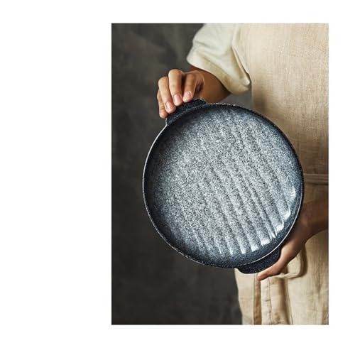 Plat à four double résistant aux micro-ondes en céramique grise pour - 4
