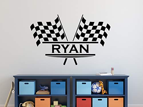 Vinilo decorativo de banderas personalizado negro 22"x14" miniatura 3