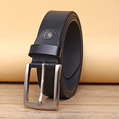 Image of Urban alfami Genuine Leather Belt for Men | SQ-104 | Size 28-46 (BLACK SQ104, 46)