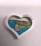 CALAMITA RESINA CALAMITA MAGNETE FRIGO 3D SOUVENIR CUORE ORBETELLO TOSCANA