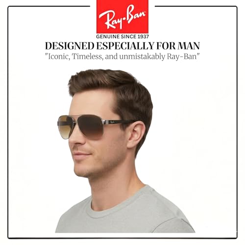 Image of Ray-Ban RB3386 Pilot Shaped Sunglasses for Men with Official RAYBAN Eyewear Kit
