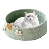 inchyra bedroom Large Weaving Design: crafted with sturdy woven material offering a cozy and breathable sleeping bed that supports medium to large cats providing comfort and ventilation for restful naps in living rooms, offices, bedrooms, or near desks and couches