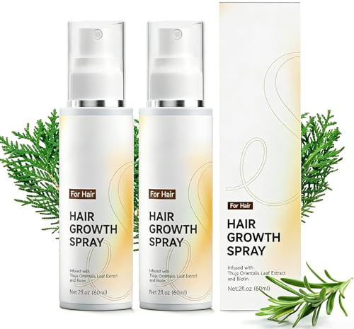 Snidin Hair Growth Spray Stronger Fuller Loss Spray Natural Hair Thickening Serum For Dry Damaged Hairs Promotes Thicker Natural Hair Hydration And Silky Texture 2PCS