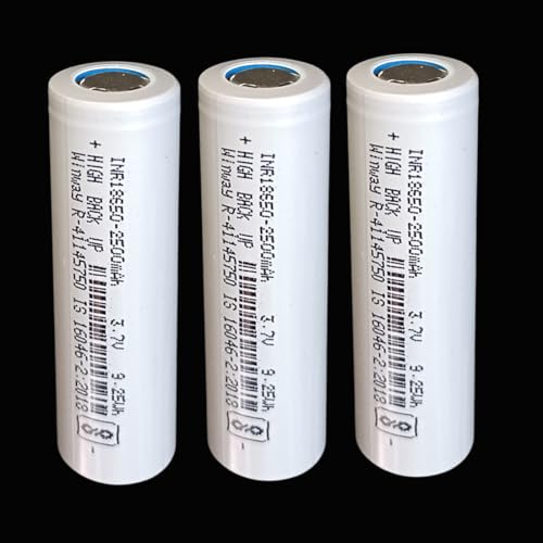 Image of Rechargeable Batteries Winway 3.7 Volt 2500 Mah Lithium-Ion Batteries Li-Ion Batteries Rechargeable Battery Light, Bluetooth Speaker, Trimmer, Battery Student Project (3, Pack of 3)