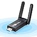 Produktbild NEKAN WiFi Adapter USB,WLAN Stick PC 3.0 1200Mbps WiFi Dongle 802.11 with 2.4GHz/5GHz High Gain Dual Band 5dBi Antenna Wireless Network Adapter for Desktop,Compatible with Laptop Windows XP/7/8/8.1/10