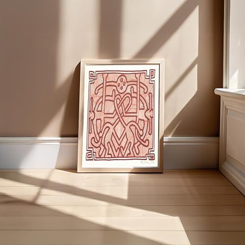 Image of BLINKART Keeth Haren Aesthetic Modern Art Walls With Frame | Natural Wood Texture | Living Room Bedroom Office Wall Decoration | Poster Home Decor Frames Wall Bedroom | 12x8 Inches (D487)