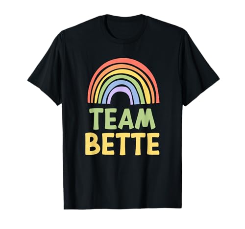 Happy Colorful Team Bette Rainbow Pride Green Yellow T-Shirt